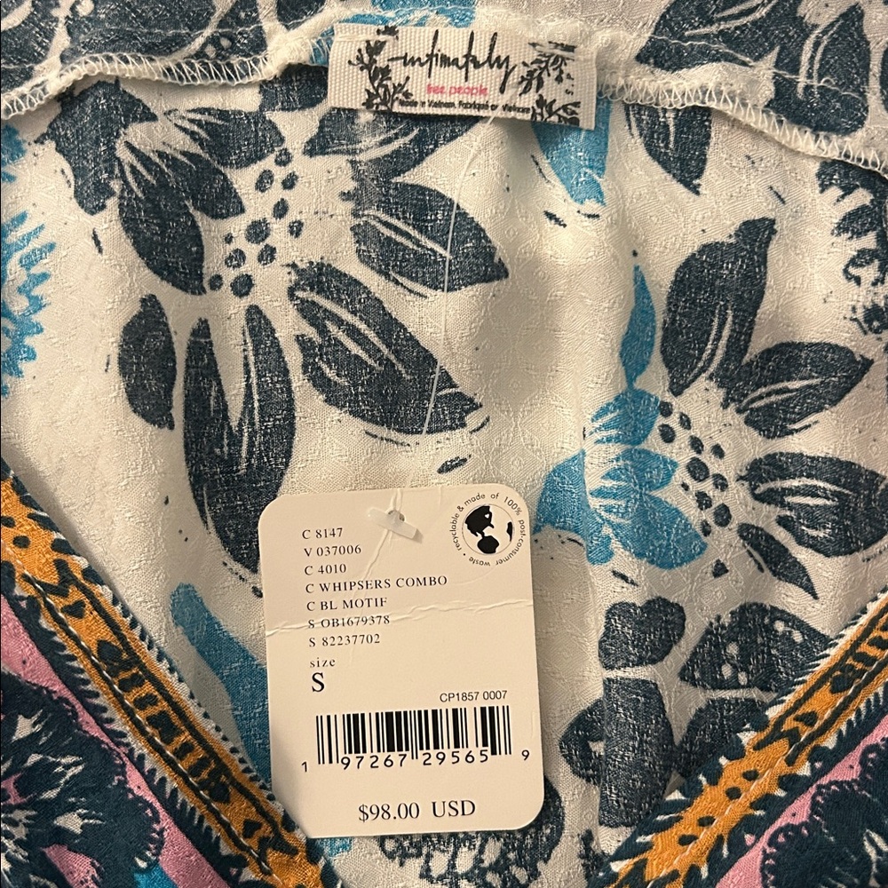 Free People Bali Seashell Scarf Print Whispers Combo S - Picture 6 of 6